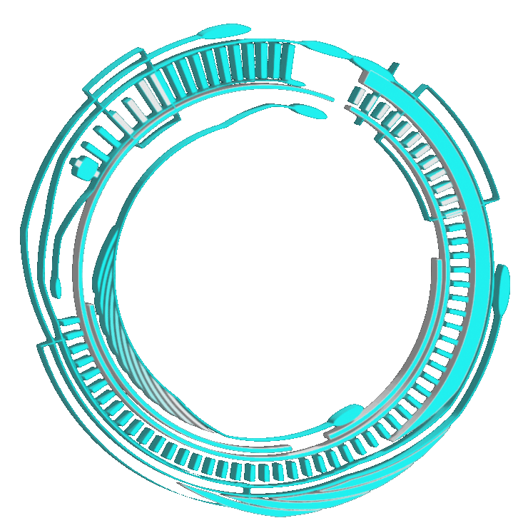 Illustration d'une roue futuriste en 3D