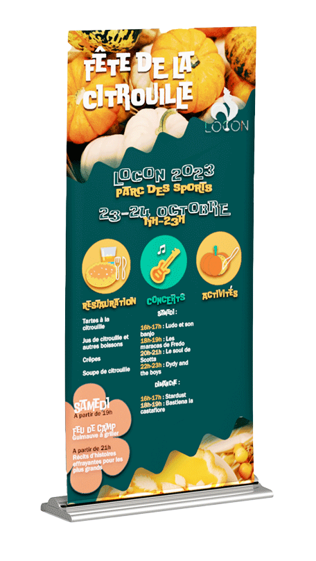 mockup du roll rup fete de la citrouille